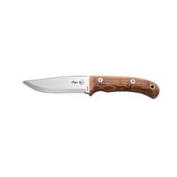 J&V Adventure Knives Oryx Olive Wood Handled Utility Knife with Leather Sheath